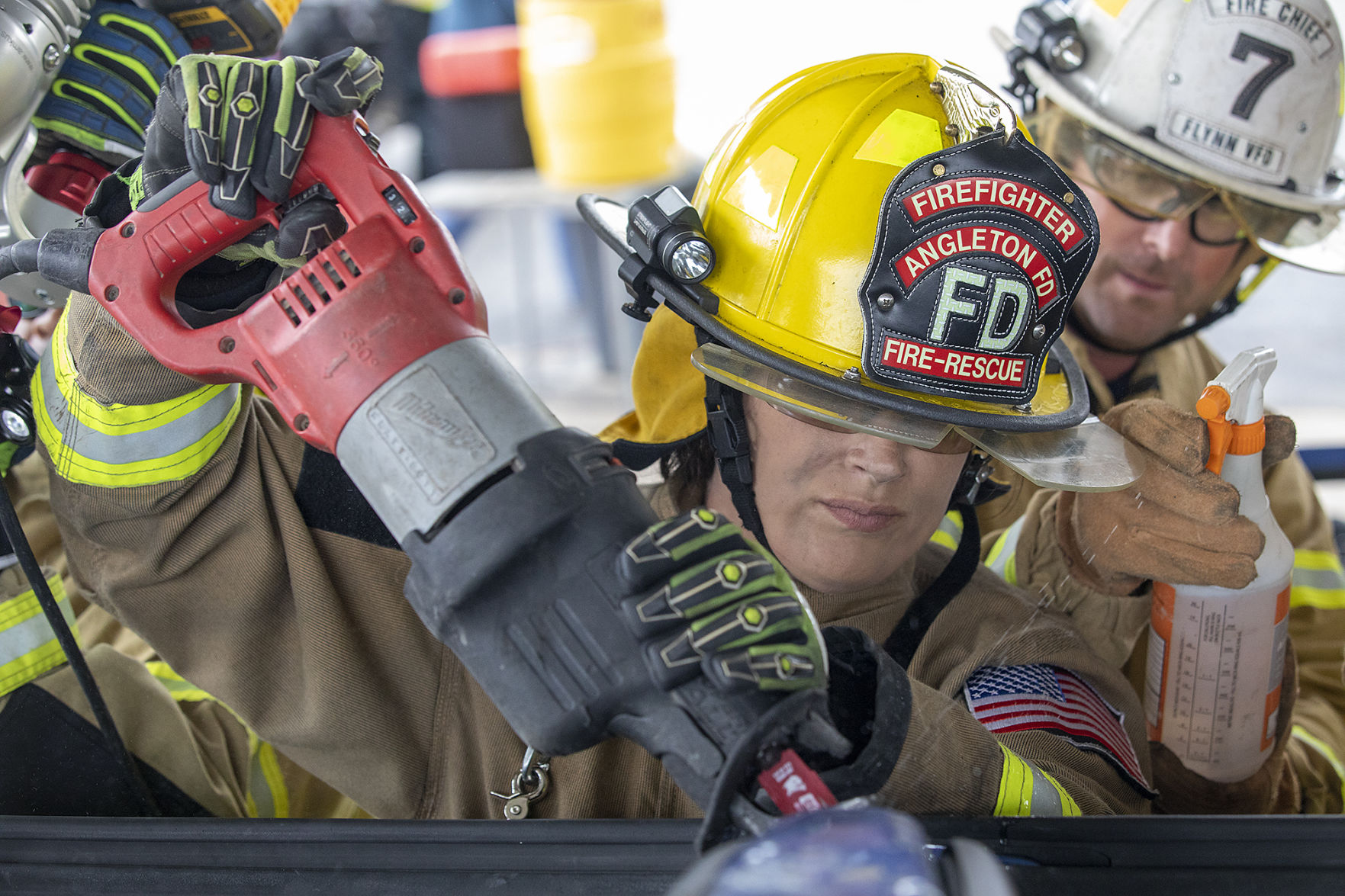 Firefighter extrication training